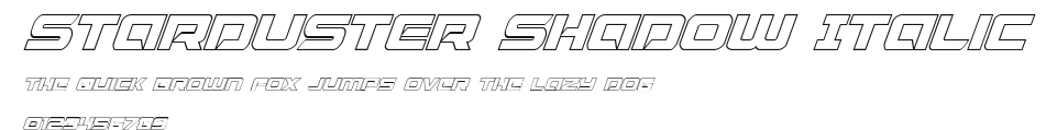 Starduster Shadow Italic Preview