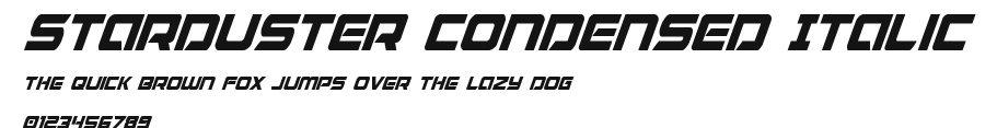 Starduster Condensed Italic Preview
