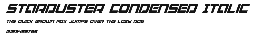 Starduster Condensed Italic Preview