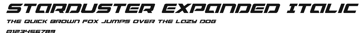 Starduster Expanded Italic Preview