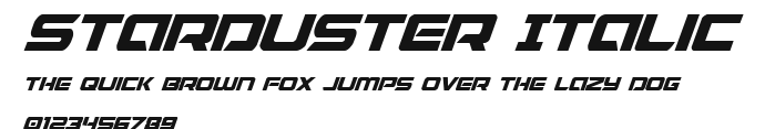 Starduster Italic Preview