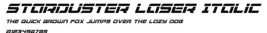 Starduster Laser Italic Preview