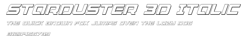 Starduster 3D Italic Preview