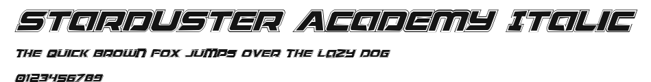 Starduster Academy Italic Preview