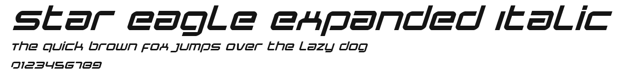 Star Eagle Expanded Italic Preview