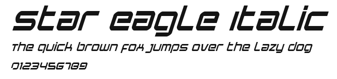 Star Eagle Italic Preview
