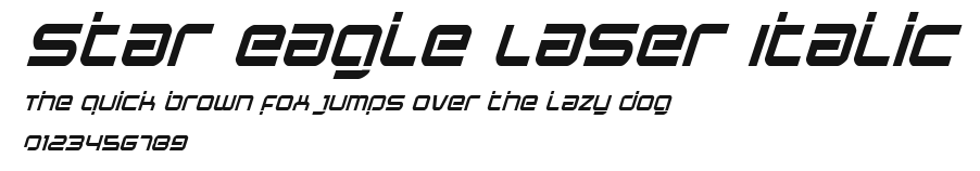 Star Eagle Laser Italic Preview