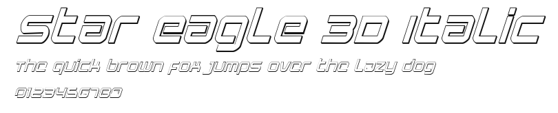 Star Eagle 3D Italic Preview