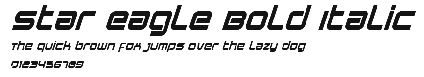 Star Eagle Bold Italic Preview