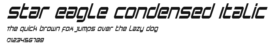 Star Eagle Condensed Italic Preview