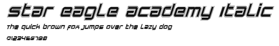 Star Eagle Academy Italic Preview