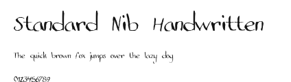 Standard Nib Handwritten Preview