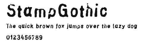 StampGothic Preview