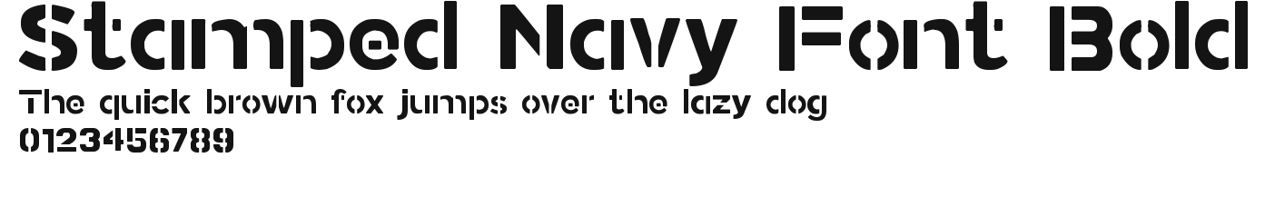 Stamped Navy Font Bold Preview