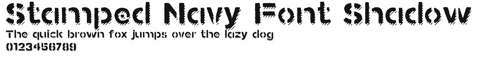 Stamped Navy Font Shadow Preview
