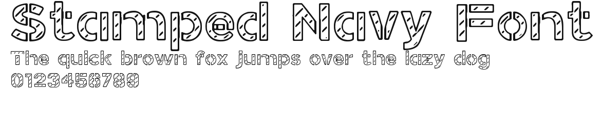Stamped Navy Font Preview