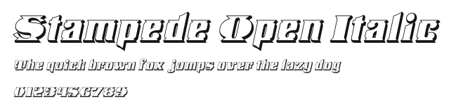 Stampede Open Italic Preview