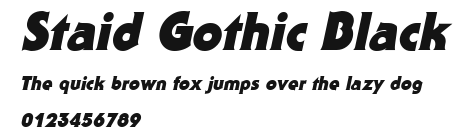 Staid Gothic Black Preview
