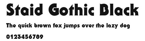 Staid Gothic Black Preview