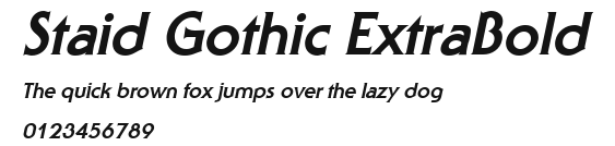 Staid Gothic ExtraBold Preview