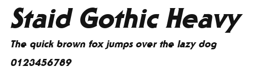 Staid Gothic Heavy Preview