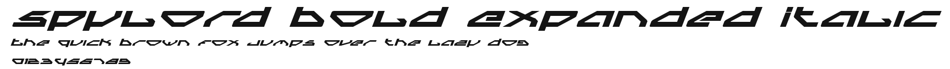 Spylord Bold Expanded Italic Preview