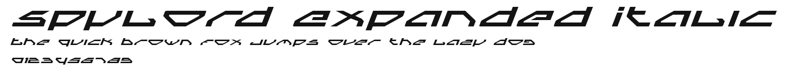 Spylord Expanded Italic Preview