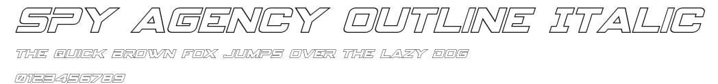 Spy Agency Outline Italic Preview