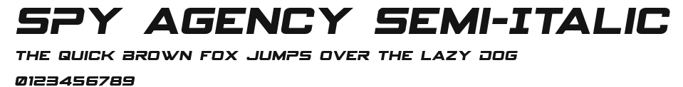 Spy Agency Semi-Italic Preview
