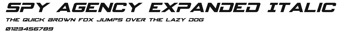 Spy Agency Expanded Italic Preview