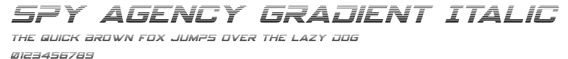 Spy Agency Gradient Italic Preview