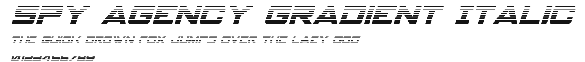 Spy Agency Gradient Italic Preview
