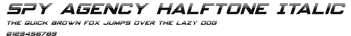 Spy Agency Halftone Italic Preview