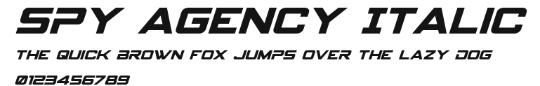 Spy Agency Italic Preview