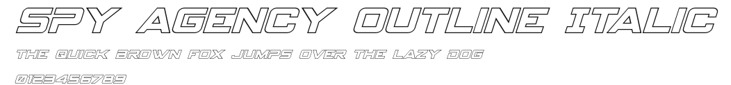 Spy Agency Outline Italic Preview