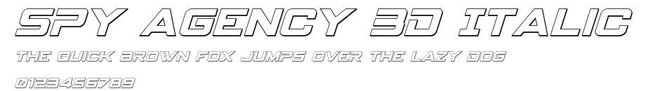 Spy Agency 3D Italic Preview