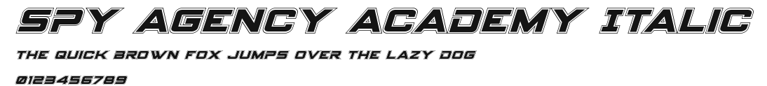 Spy Agency Academy Italic Preview