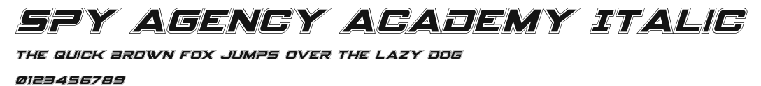 Spy Agency Academy Italic Preview