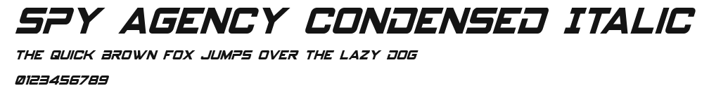 Spy Agency Condensed Italic Preview
