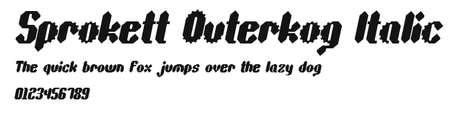 Sprokett Outerkog Italic Preview