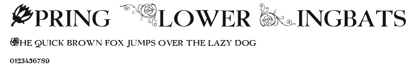 Spring Flower Dingbats Preview