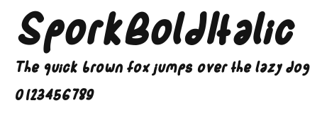 SporkBoldItalic Preview
