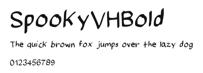 SpookyVHBold Preview
