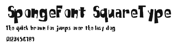 SpongeFont SquareType Preview