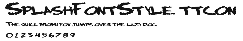SplashFontStyle ttcon Preview