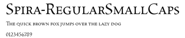 Spira-RegularSmallCaps Preview