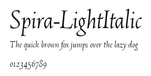 Spira-LightItalic Preview