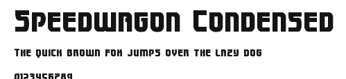 Speedwagon Condensed Preview