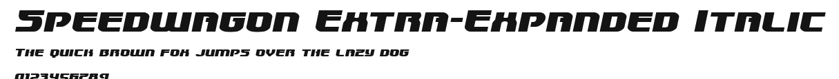 Speedwagon Extra-Expanded Italic Preview