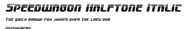Speedwagon Halftone Italic Preview
